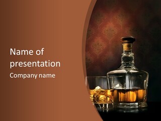 Dark Beverage Glossy PowerPoint Template