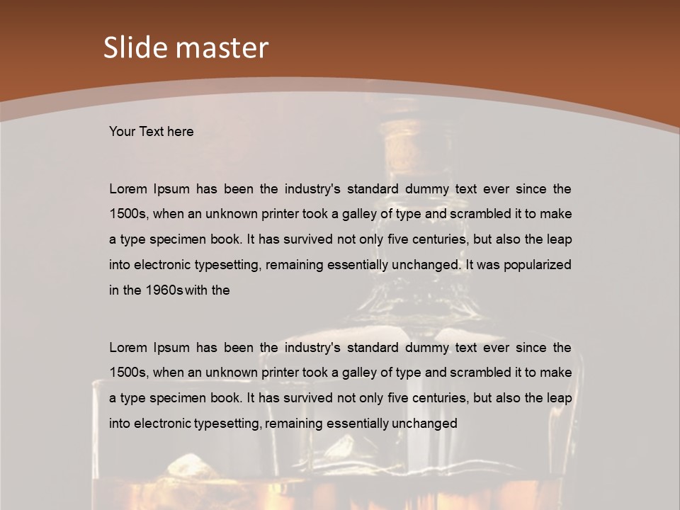 Dark Beverage Glossy PowerPoint Template