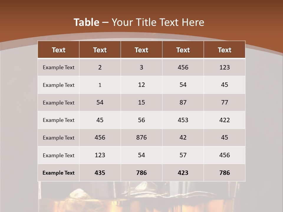 Dark Beverage Glossy PowerPoint Template
