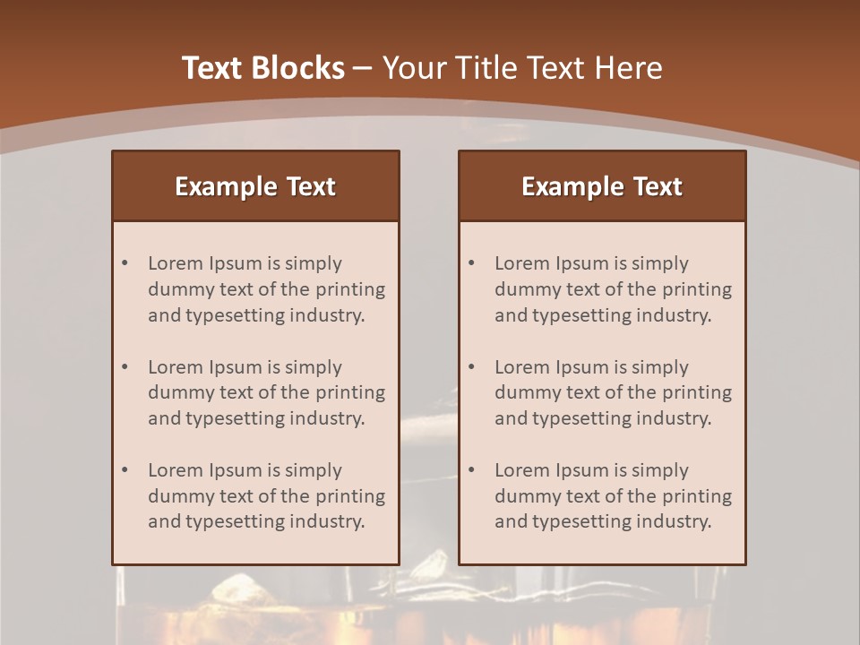 Dark Beverage Glossy PowerPoint Template