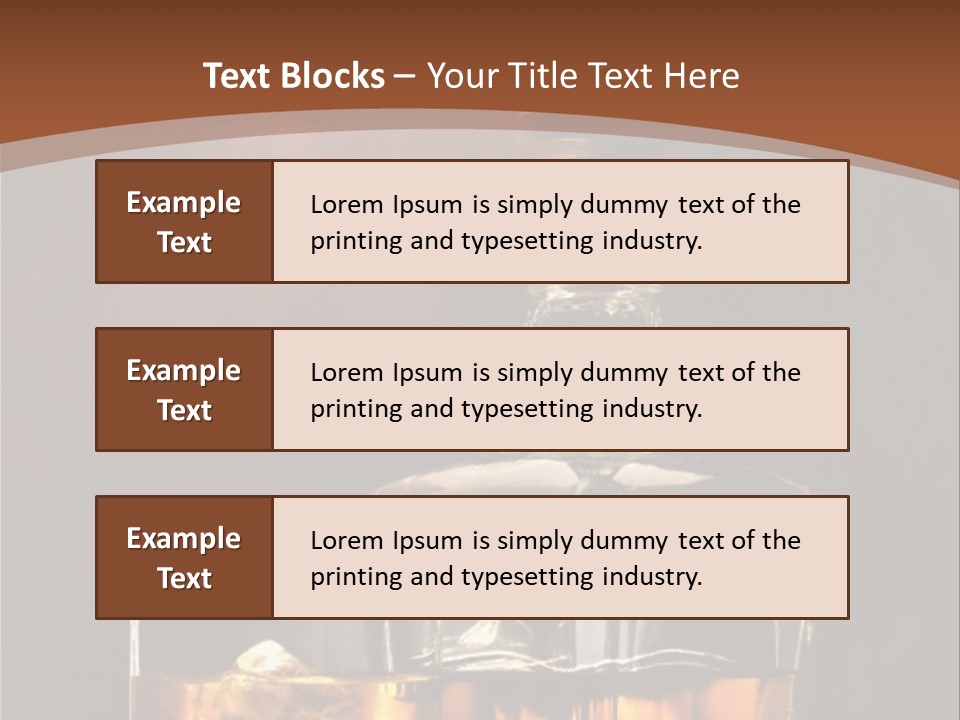 Dark Beverage Glossy PowerPoint Template