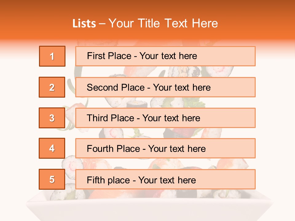 Appetizer Raw Food PowerPoint Template