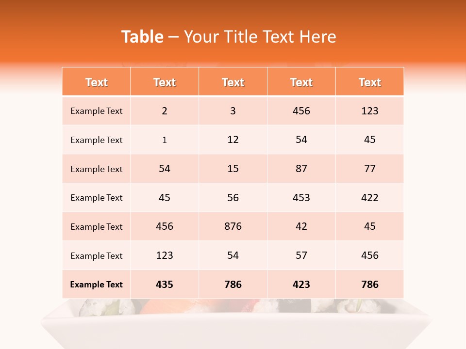 Appetizer Raw Food PowerPoint Template