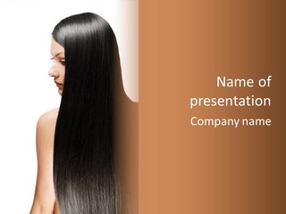Make Up Brunette Healthy PowerPoint Template