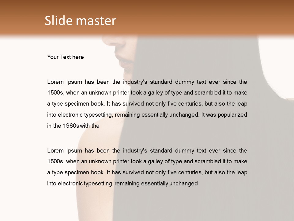 Make Up Brunette Healthy PowerPoint Template