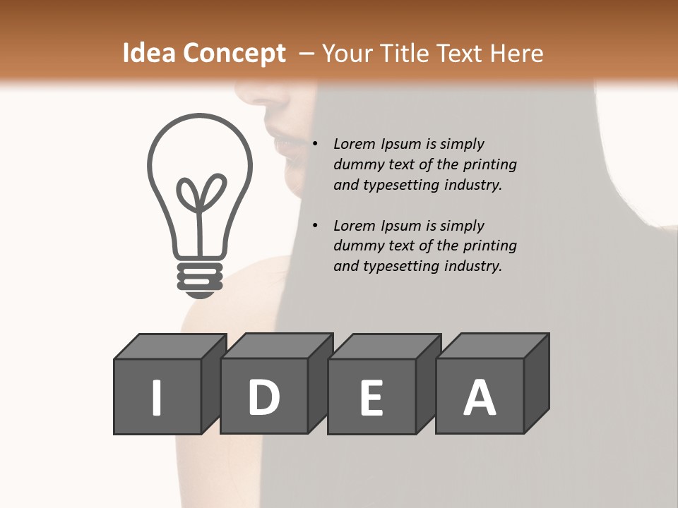 Make Up Brunette Healthy PowerPoint Template