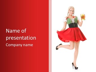 Young Lady Fresh PowerPoint Template