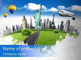 Touristic Paris Town PowerPoint Template