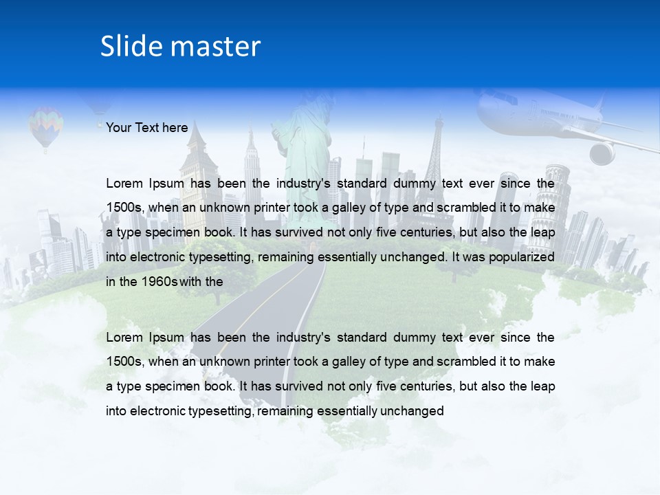 Touristic Paris Town PowerPoint Template