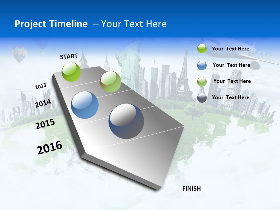 Touristic Paris Town PowerPoint Template