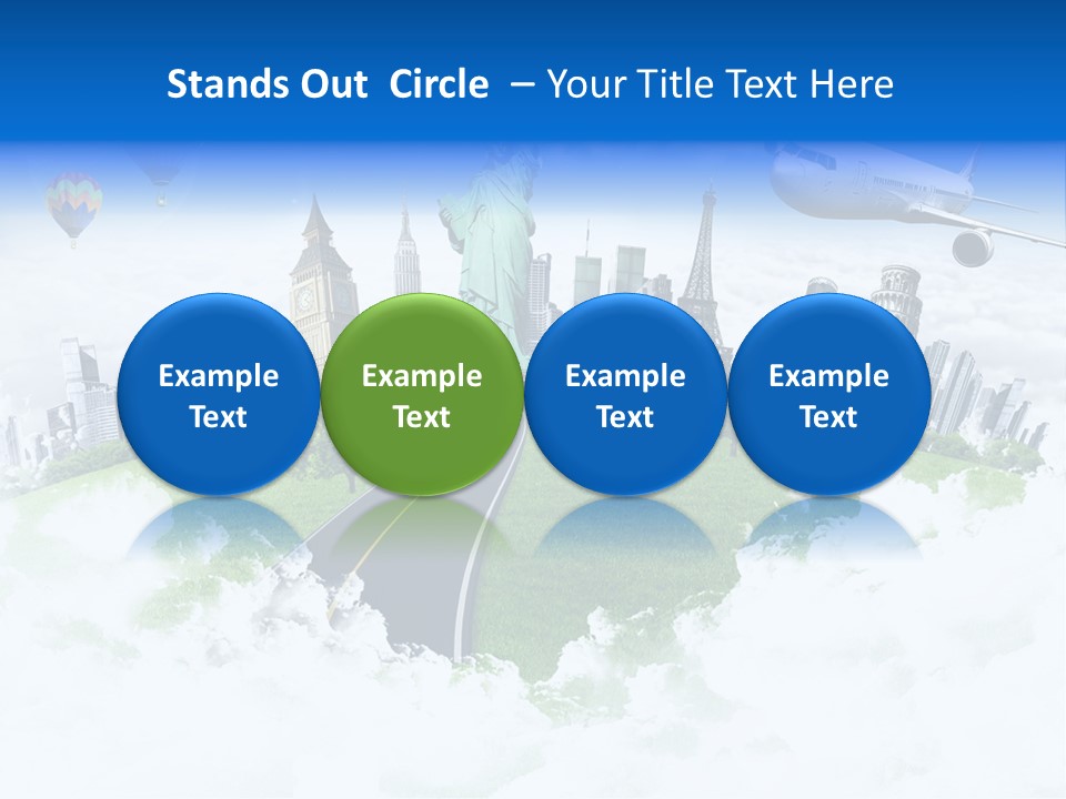 Touristic Paris Town PowerPoint Template