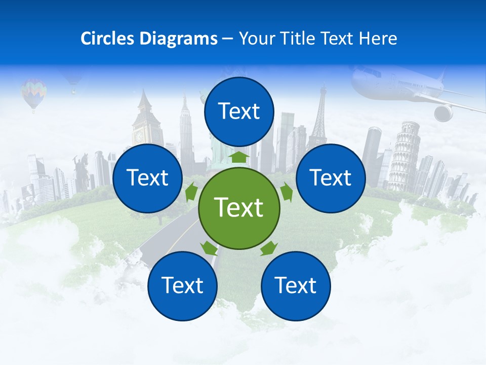 Touristic Paris Town PowerPoint Template