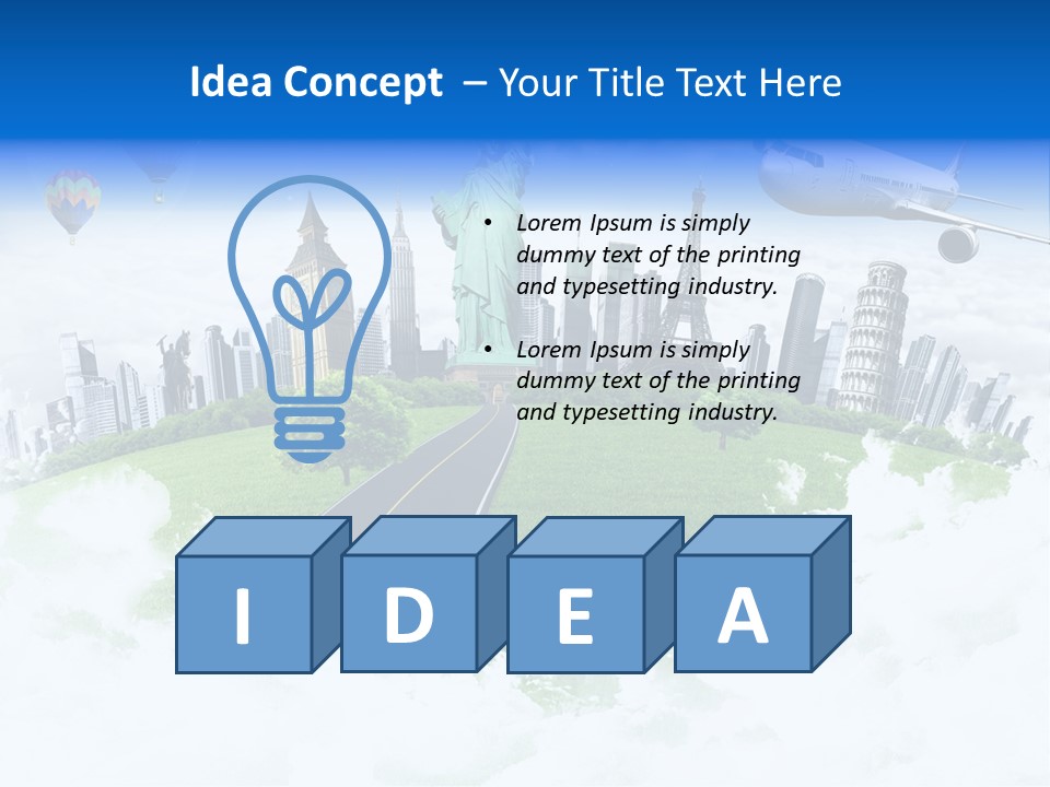 Touristic Paris Town PowerPoint Template