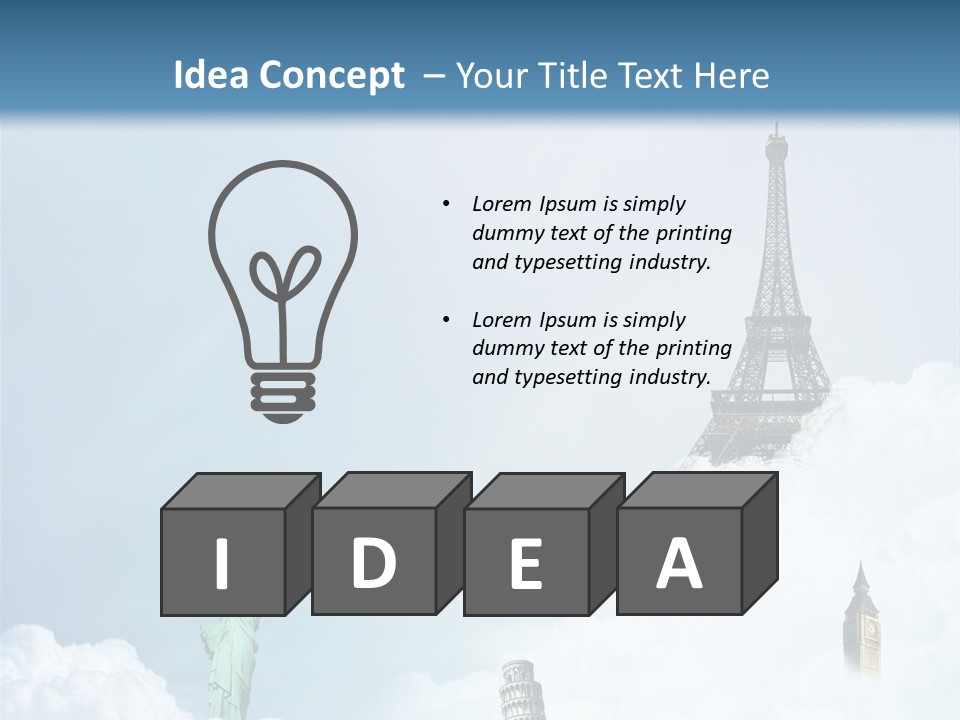 Travel Paris Pisa PowerPoint Template