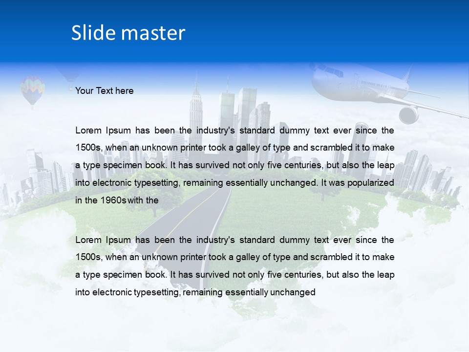 Cloud Architecture Window PowerPoint Template