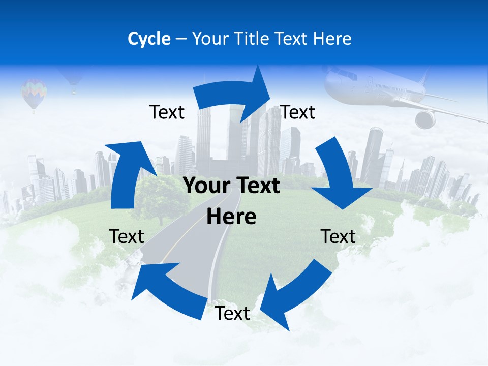Cloud Architecture Window PowerPoint Template