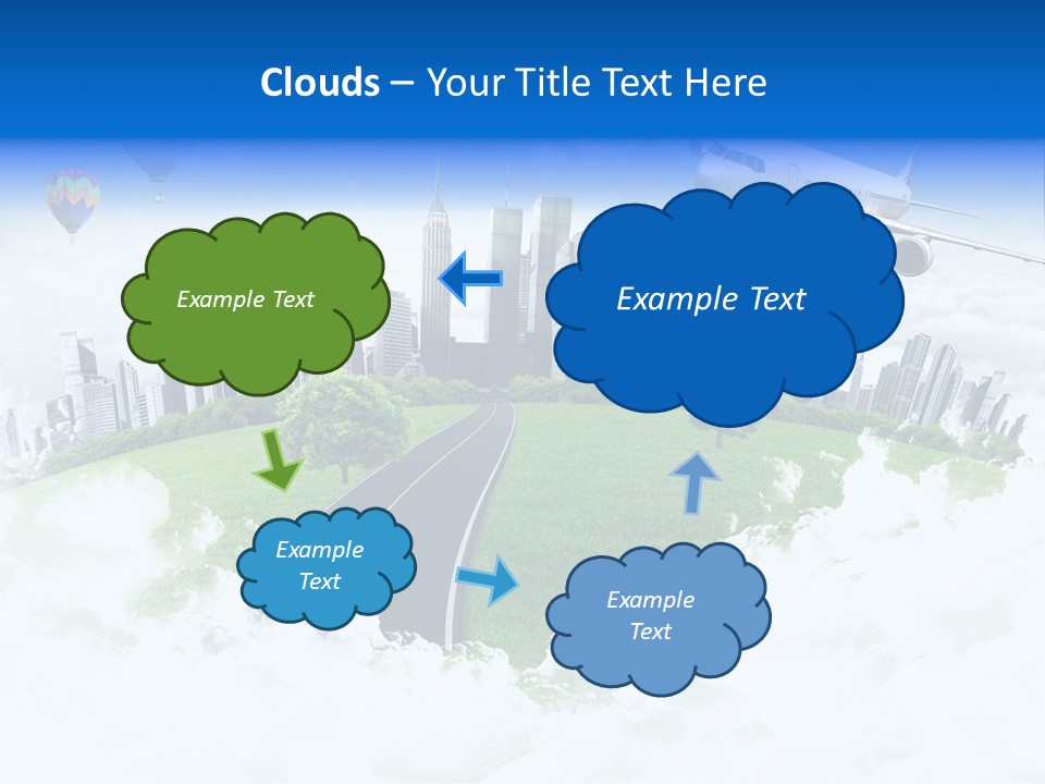 Cloud Architecture Window PowerPoint Template