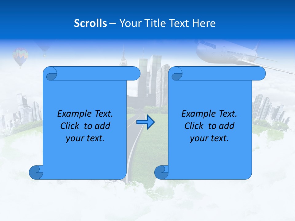 Cloud Architecture Window PowerPoint Template