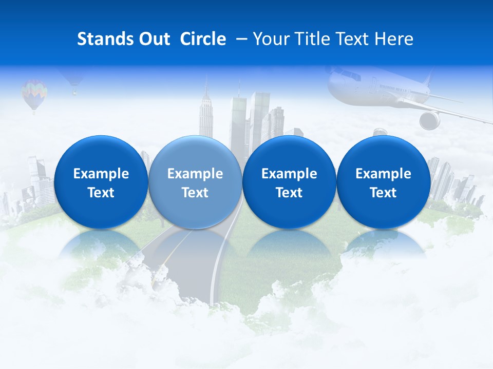 Cloud Architecture Window PowerPoint Template