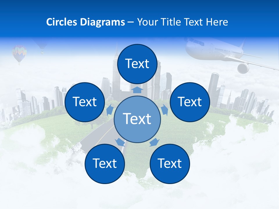 Cloud Architecture Window PowerPoint Template