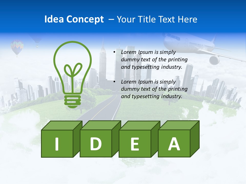 Cloud Architecture Window PowerPoint Template