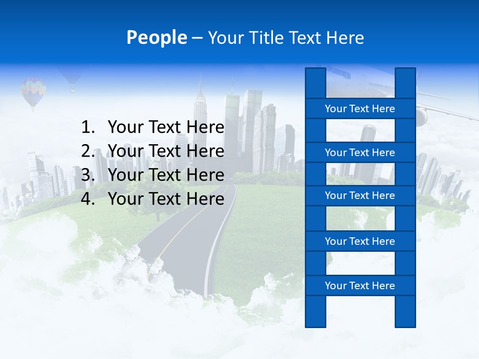 Cloud Architecture Window PowerPoint Template