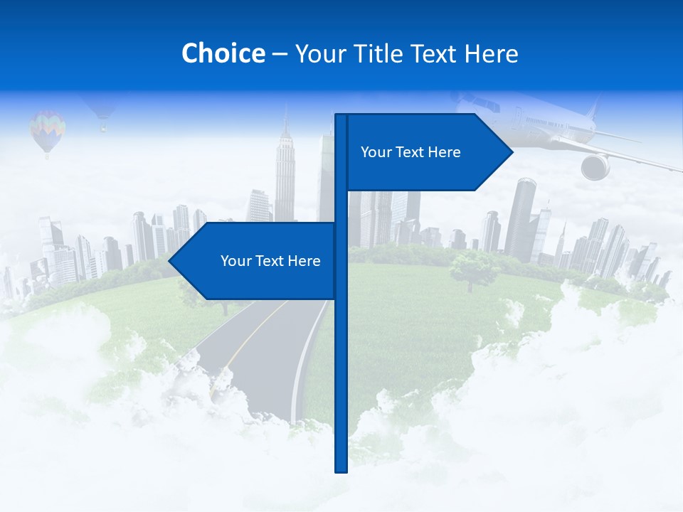 Cloud Architecture Window PowerPoint Template