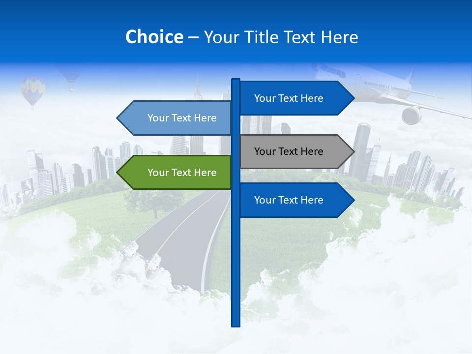 Cloud Architecture Window PowerPoint Template