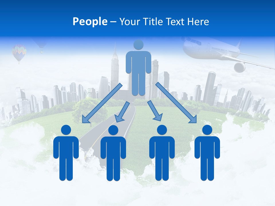 Cloud Architecture Window PowerPoint Template