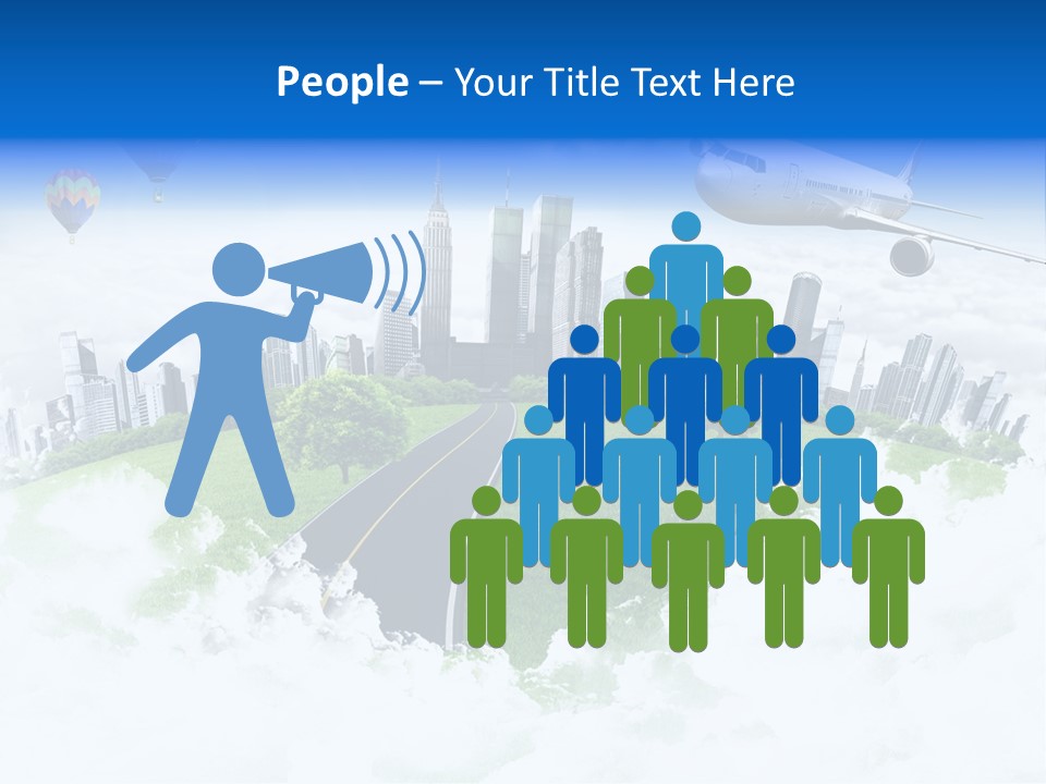 Cloud Architecture Window PowerPoint Template