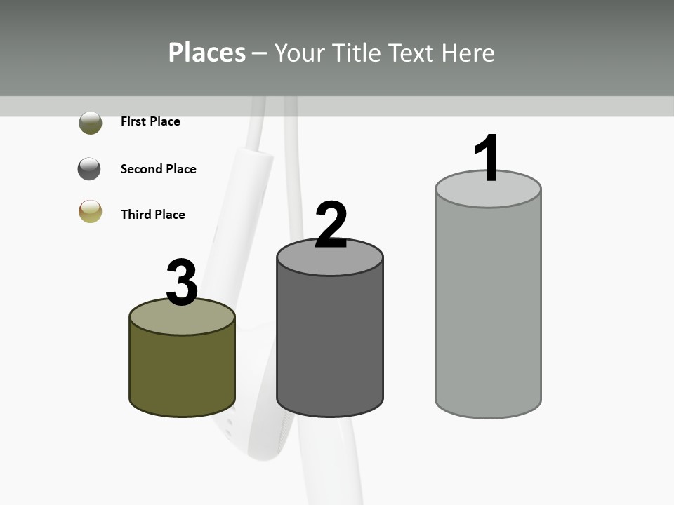 Entertainment Device Ear Bud PowerPoint Template