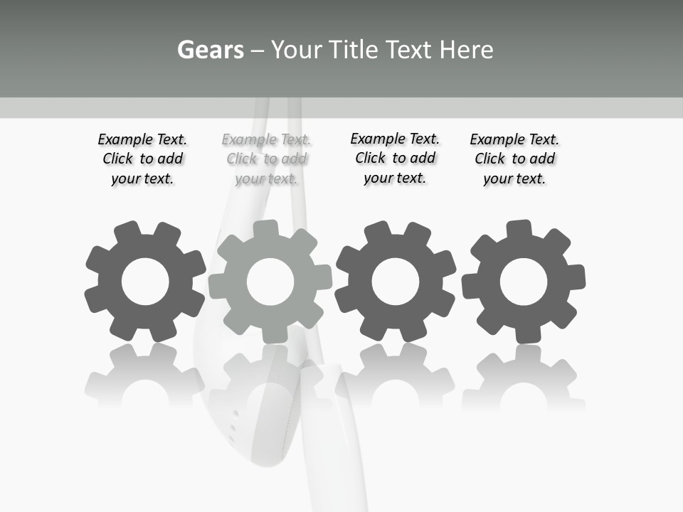 Entertainment Device Ear Bud PowerPoint Template