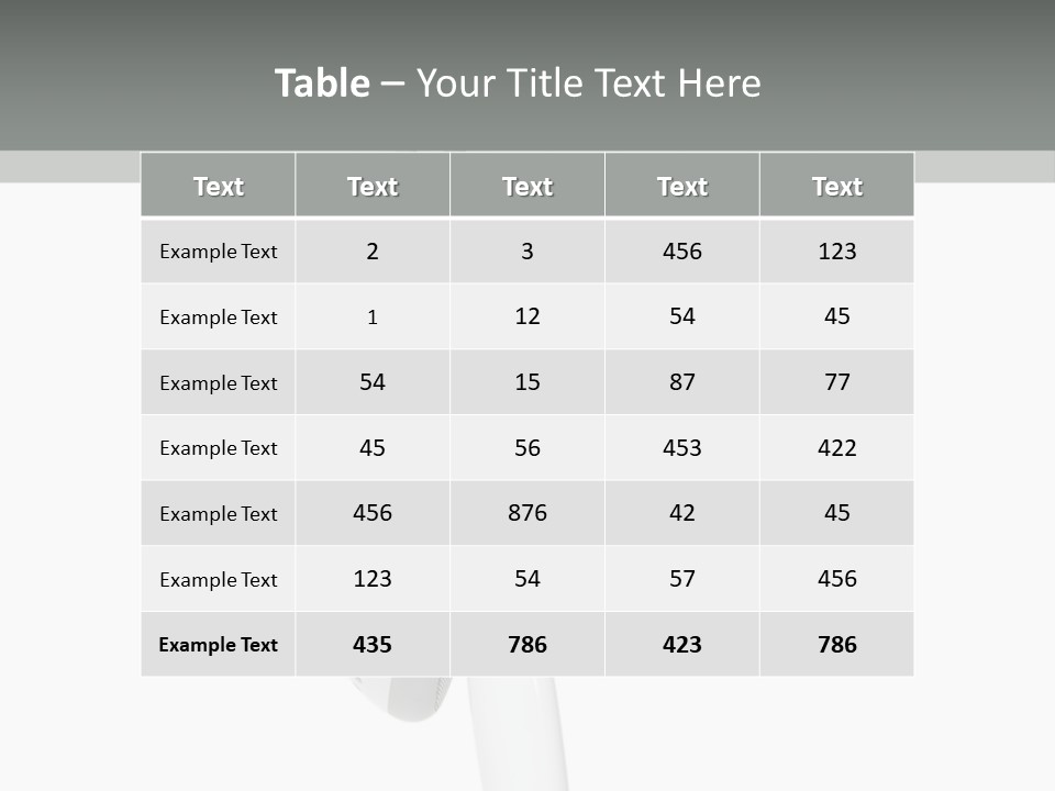 Entertainment Device Ear Bud PowerPoint Template