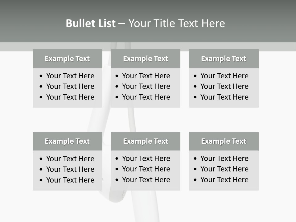 Entertainment Device Ear Bud PowerPoint Template