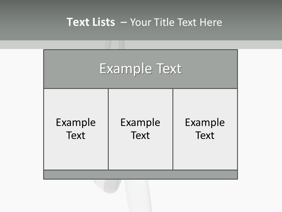 Entertainment Device Ear Bud PowerPoint Template