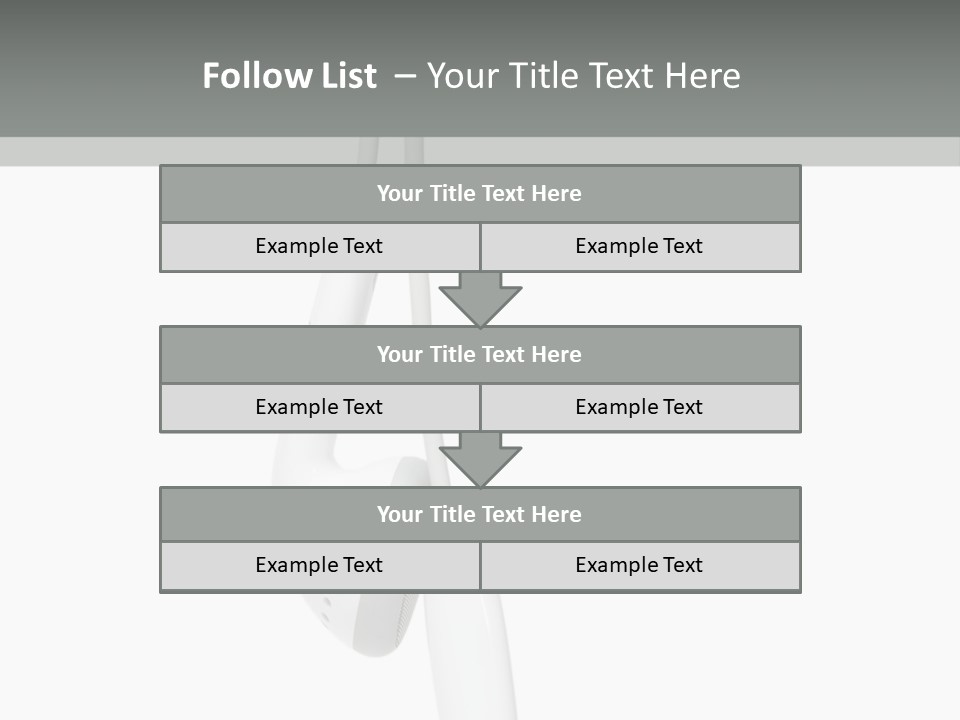Entertainment Device Ear Bud PowerPoint Template