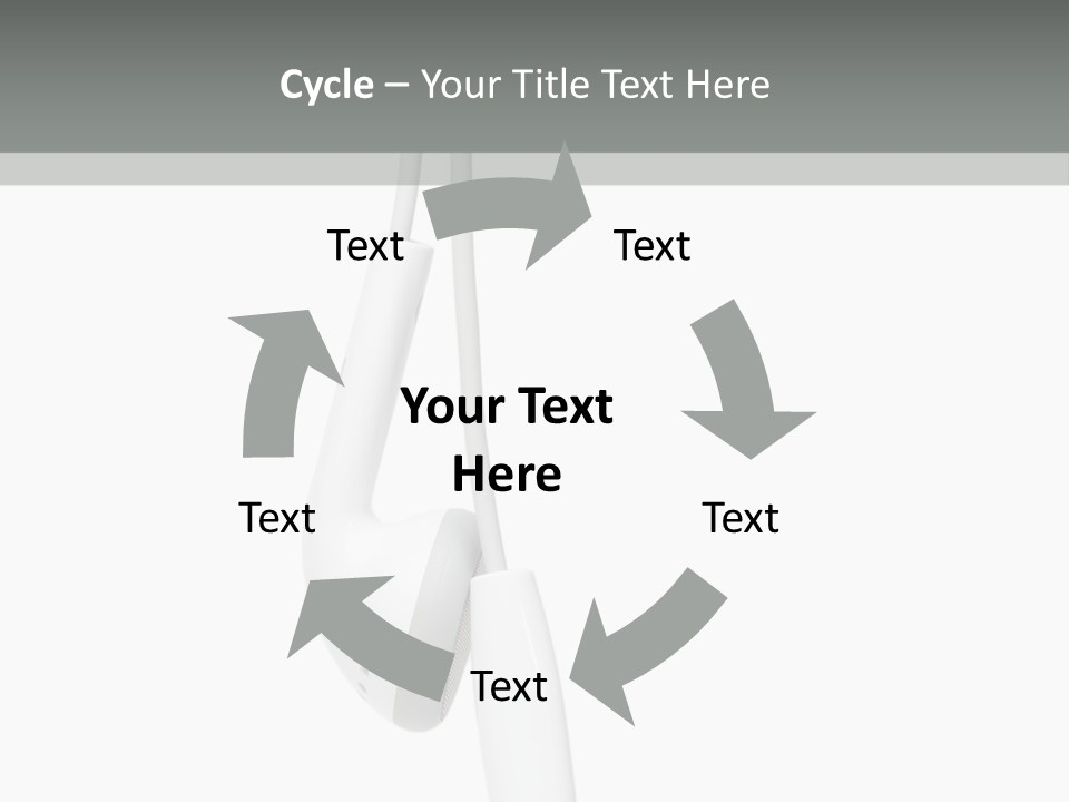 Entertainment Device Ear Bud PowerPoint Template