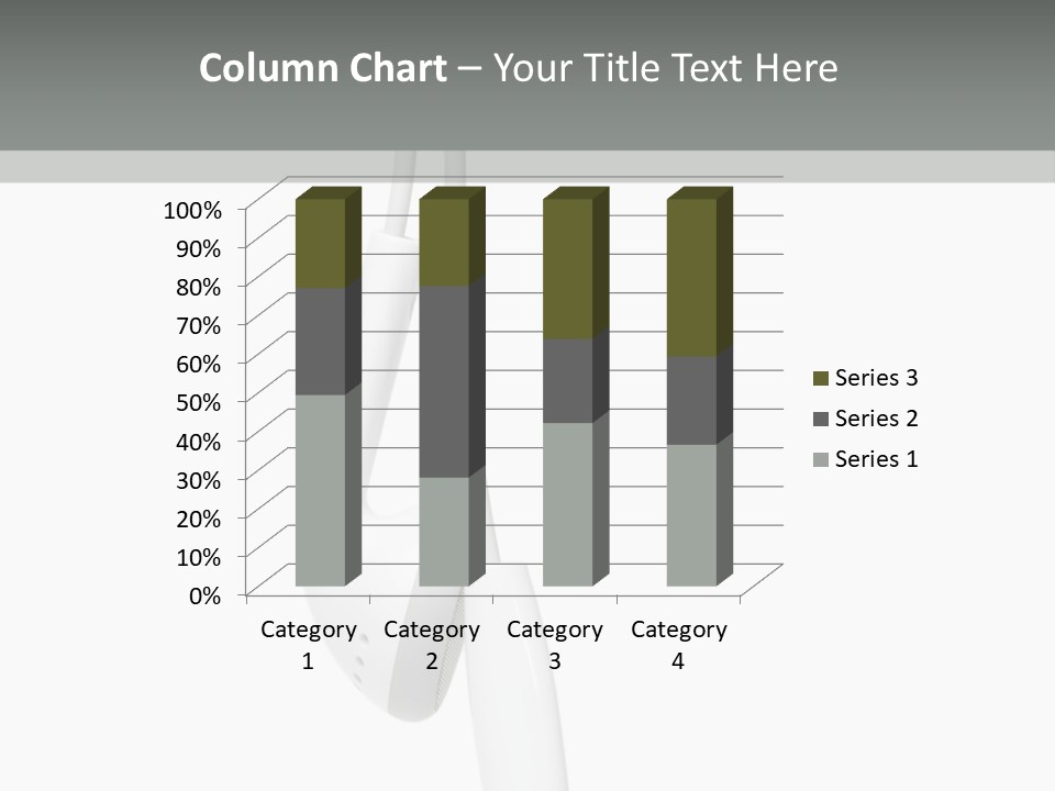 Entertainment Device Ear Bud PowerPoint Template