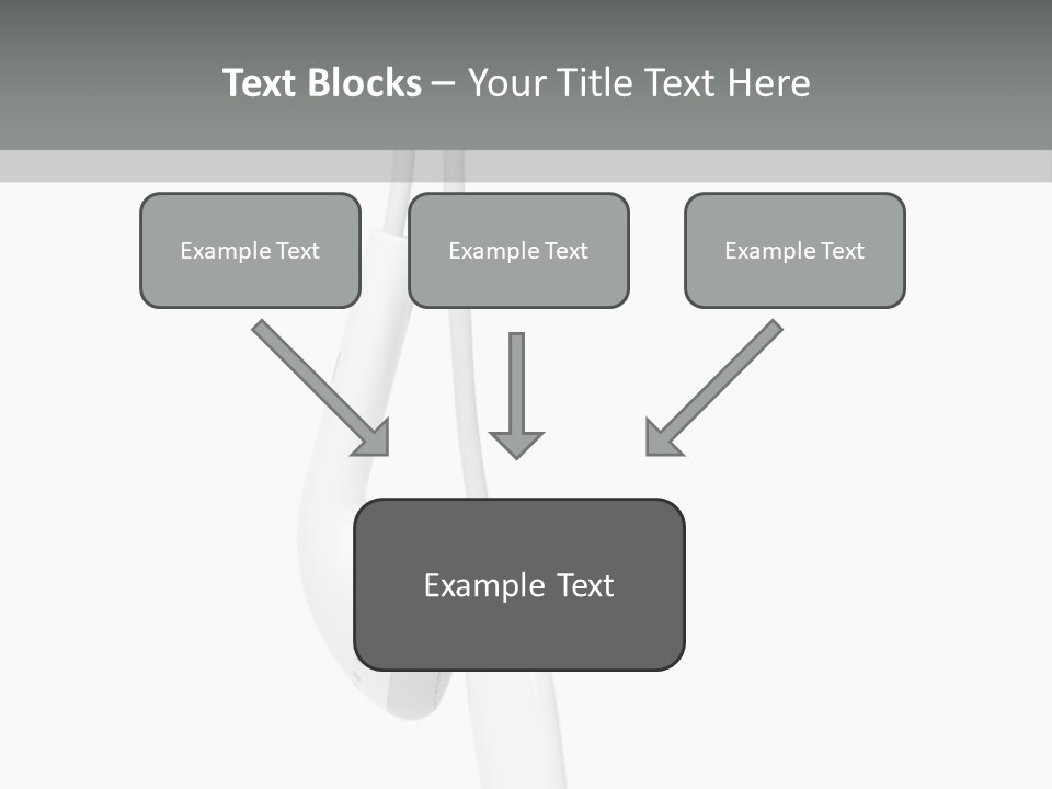 Entertainment Device Ear Bud PowerPoint Template