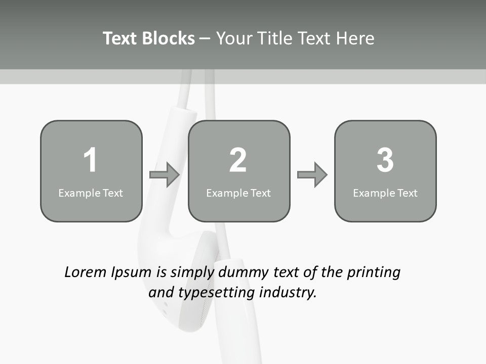 Entertainment Device Ear Bud PowerPoint Template