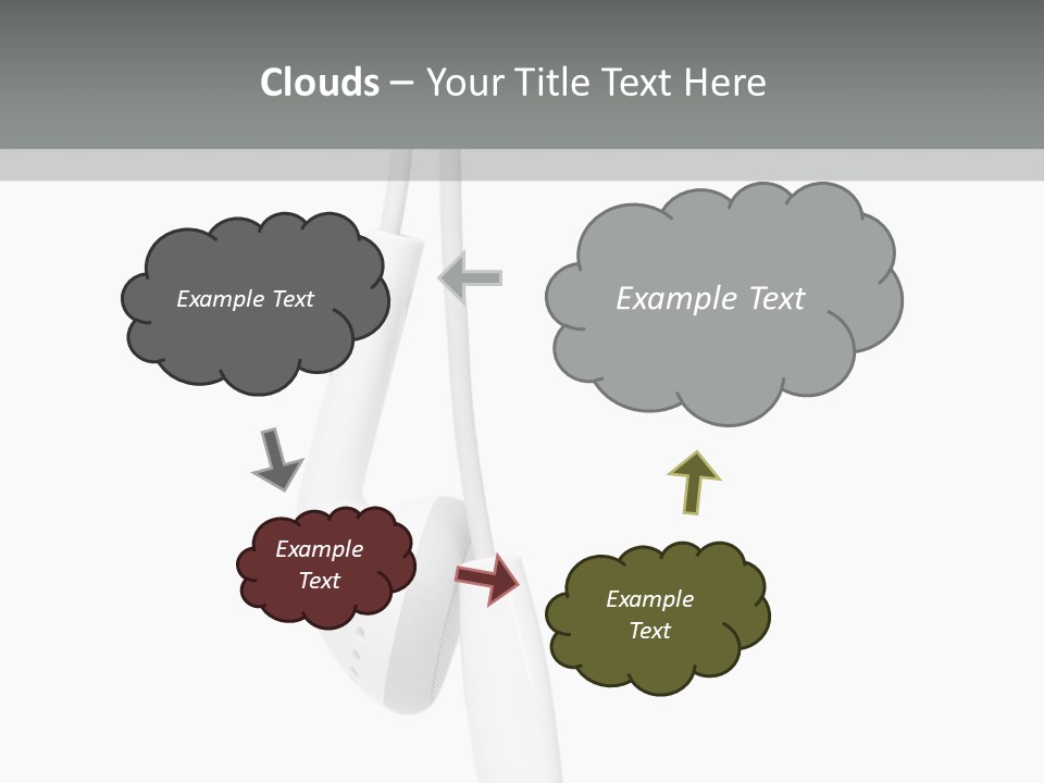 Entertainment Device Ear Bud PowerPoint Template