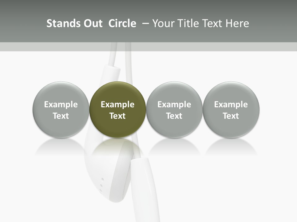 Entertainment Device Ear Bud PowerPoint Template