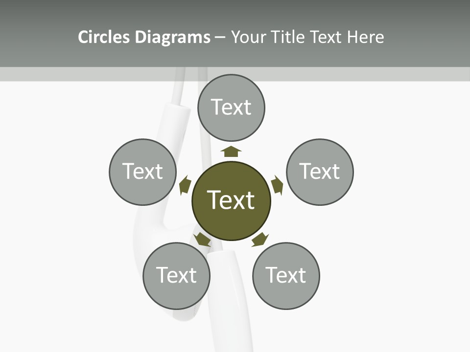 Entertainment Device Ear Bud PowerPoint Template