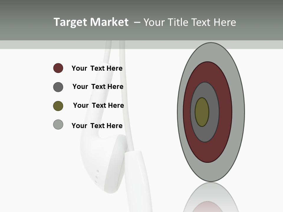 Entertainment Device Ear Bud PowerPoint Template