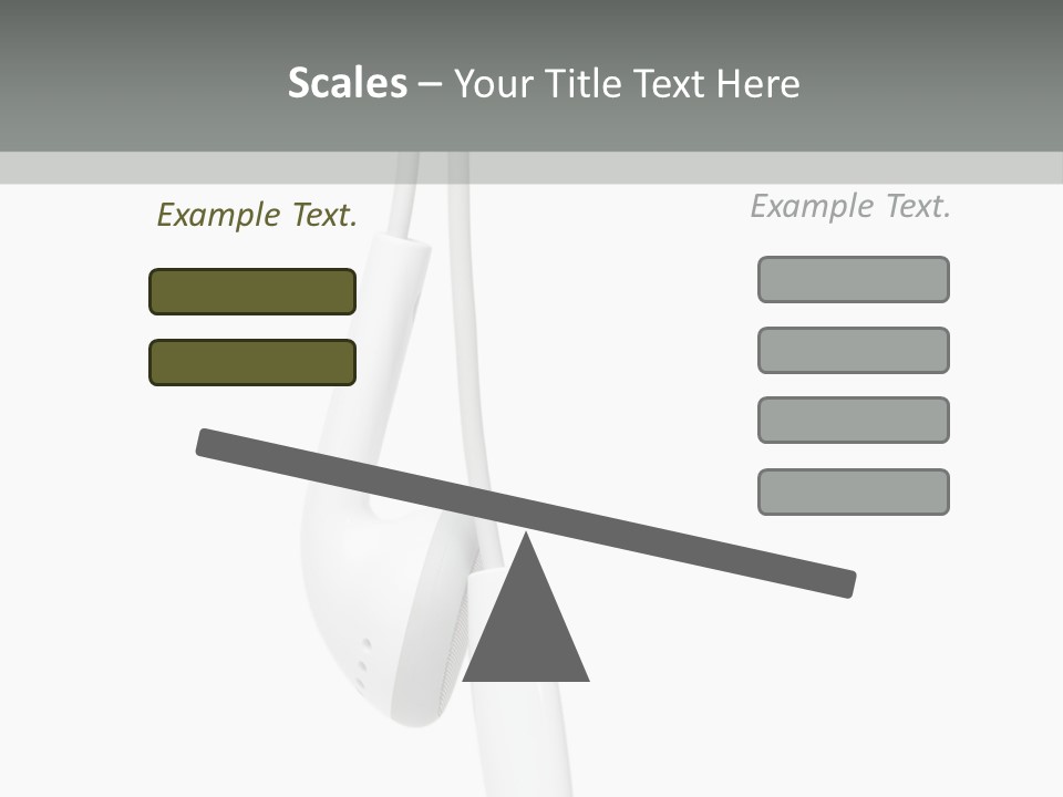 Entertainment Device Ear Bud PowerPoint Template