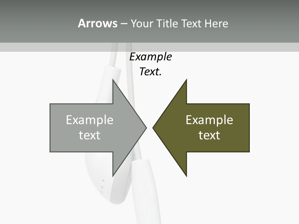 Entertainment Device Ear Bud PowerPoint Template