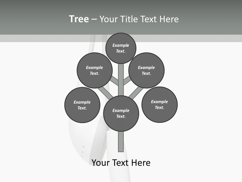 Entertainment Device Ear Bud PowerPoint Template