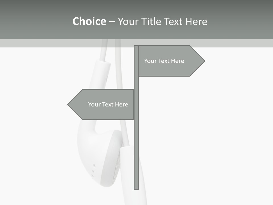 Entertainment Device Ear Bud PowerPoint Template