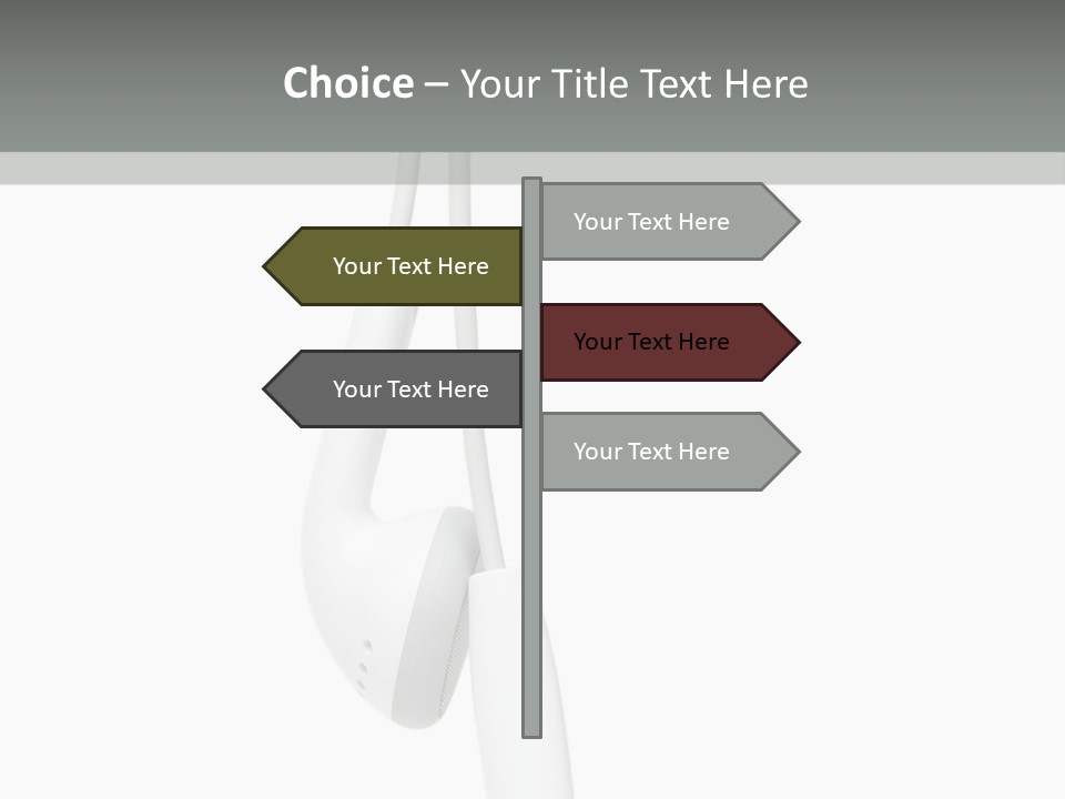 Entertainment Device Ear Bud PowerPoint Template
