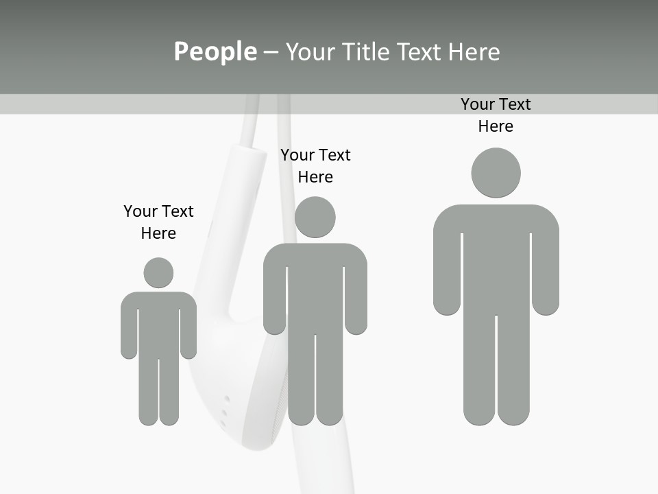 Entertainment Device Ear Bud PowerPoint Template